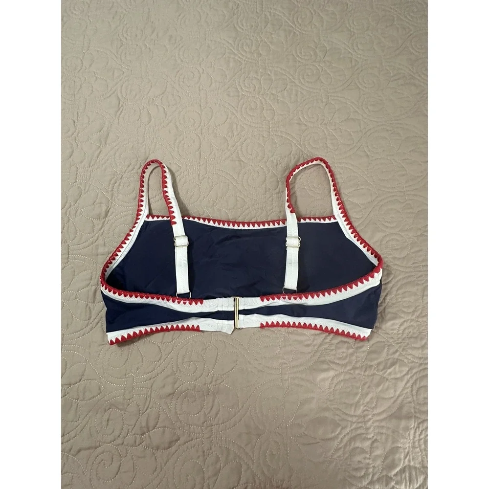 Vineyard Vines Women's Swim Top Navy Red White Size XXL